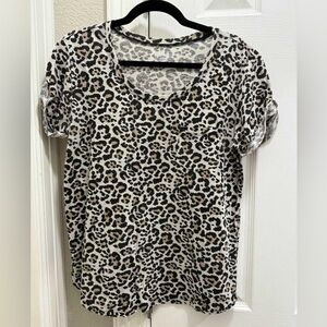 a.n.a Animal Print Short Sleeve Tee